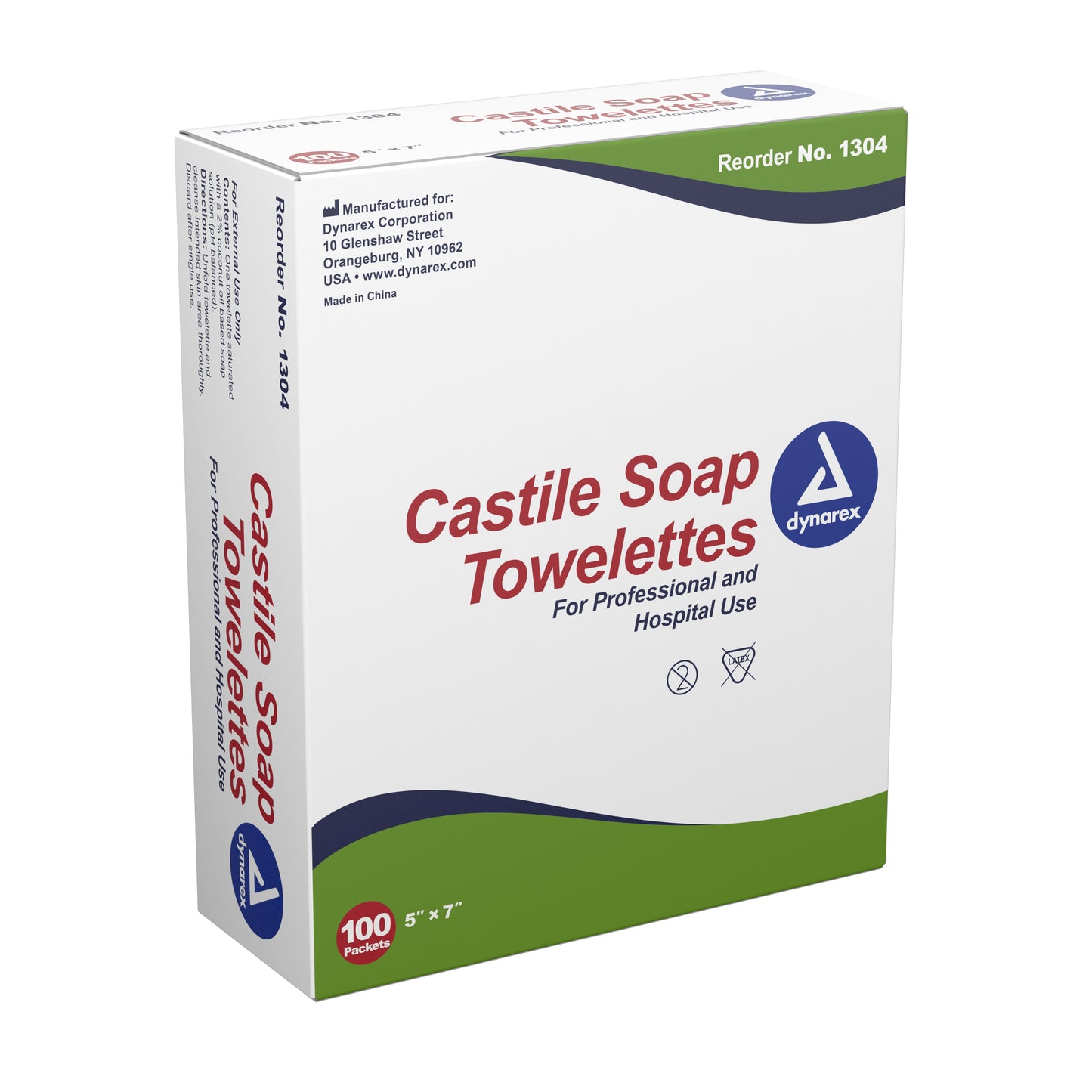 dynarex® Scented Castile Soap Towelettes, Individual Packets 1304