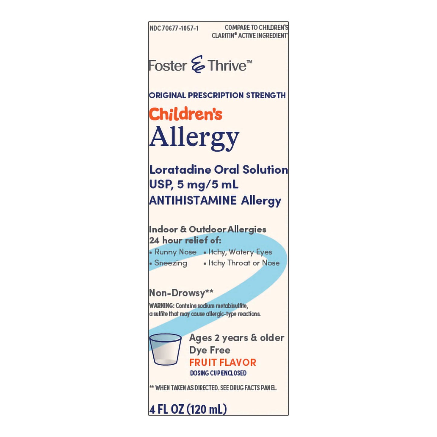 Foster & Thrive™ Children's Allergy Loratadine Oral Solution, Fruit Flavor 70677105701