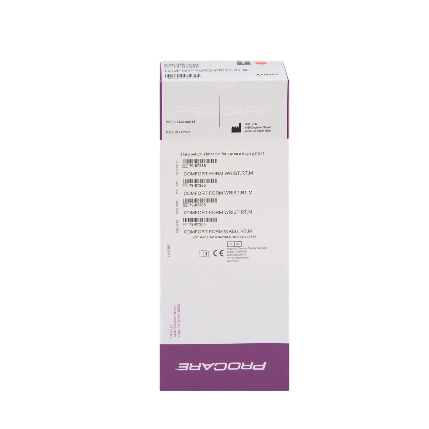 ProCare® ComfortForm™ Wrist Brace with Palmar Stay, Aluminum/Foam/Lycra, Black 79-87285