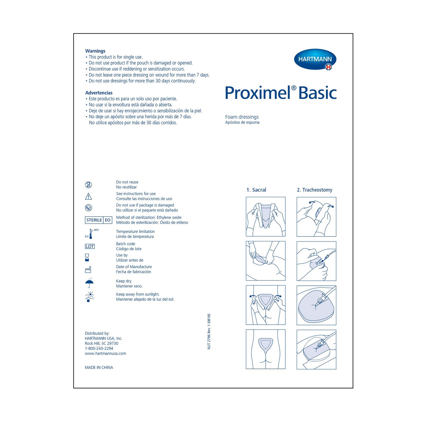 Foam Dressing Proximel® Basic 4 X 4 Inch With Border Waterproof Film Backing Acrylic Adhesive Square Sterile 15713112