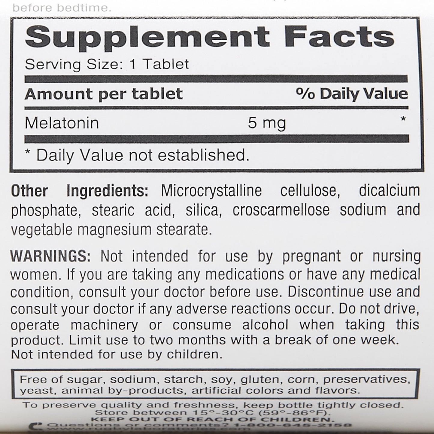 Rugby® Melatonin Dietary Supplement 80681004001