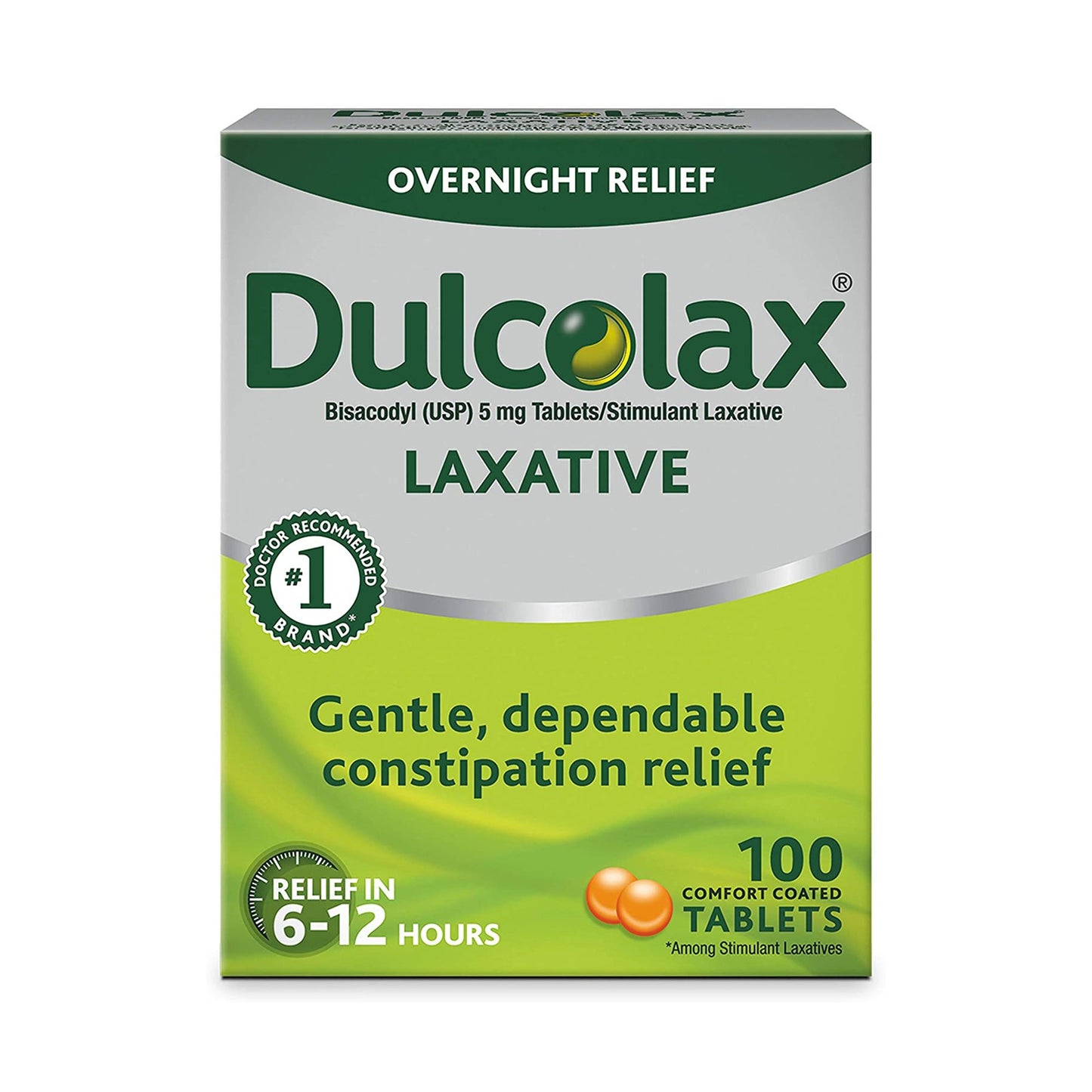 Laxative Dulcolax® Tablet 100 per Box 5 mg Strength Bisacodyl USP - 81421002004