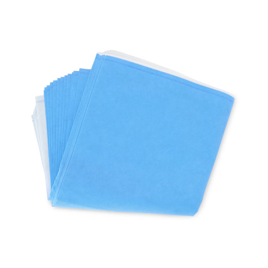 QUICK CHECK* H500 Sterilization Wrap White / Blue 36 X 36 Inch Dual Layer SMS Polypropylene Steam / EO Gas / Hydrogen Peroxide - 34199