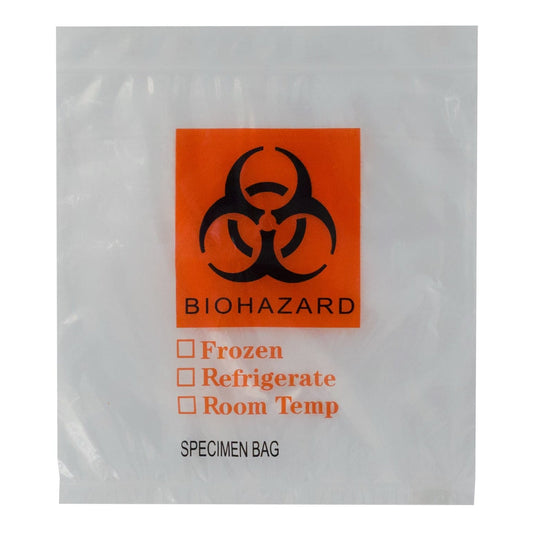 RD Plastics Company Specimen Transport Bag with Document Pouch, 12 x 15 Inch Q606, Pack of 100