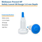McKesson Prevent® HP Push Button Safety Lancet, 28 Gauge 16-PBHPSL28G1.6X