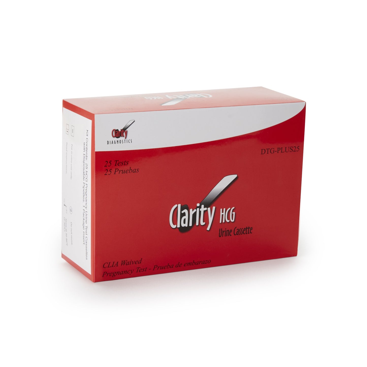Clarity® hCG Pregnancy Fertility Reproductive Health Test Kit DTG-PLUS25