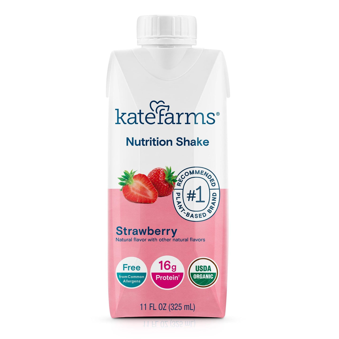 Kate Farms® Nutrition Shake, Strawberry, 11-ounce carton 811112030799