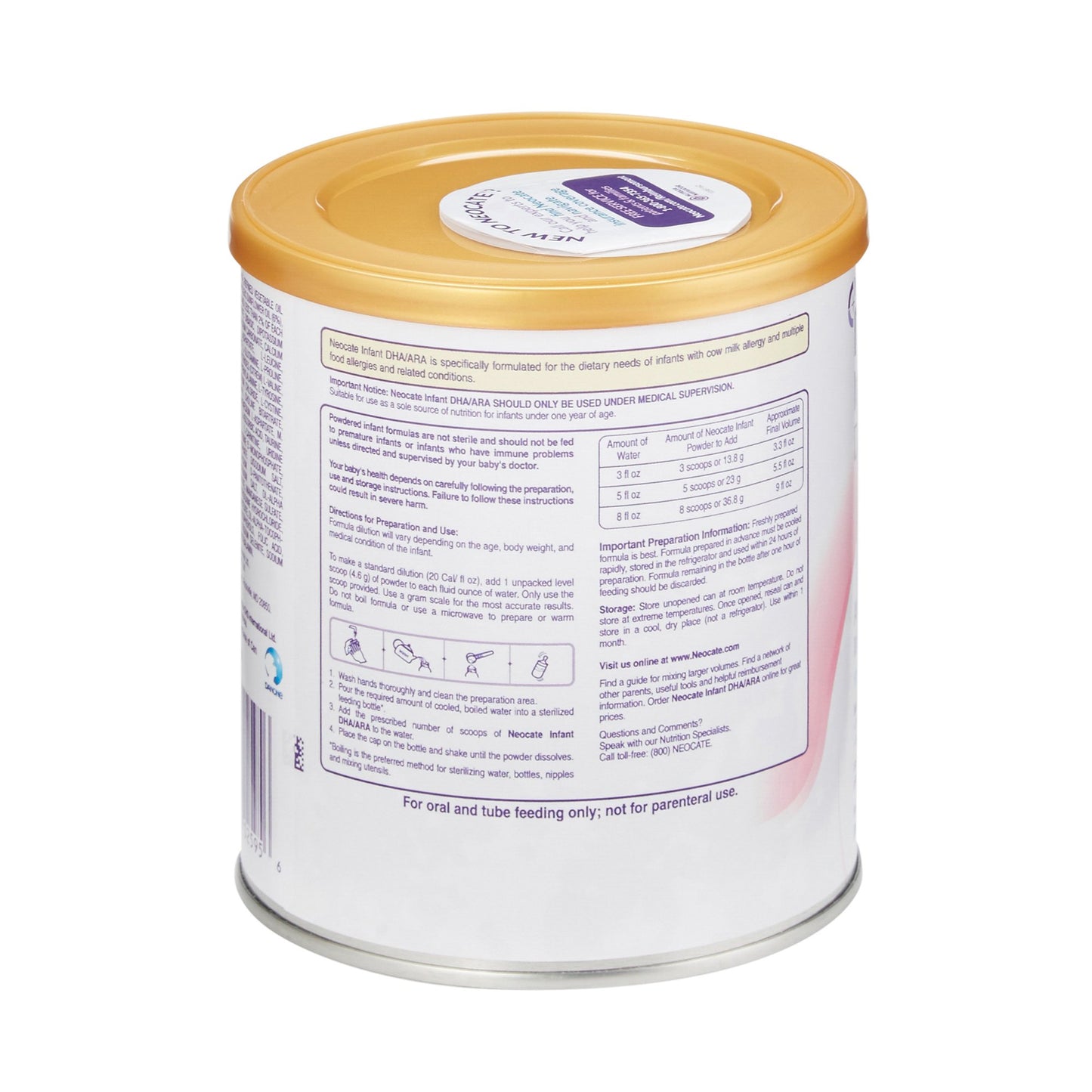 Neocate® DHA & ARA Infant Formula, 14.1-ounce can 125626