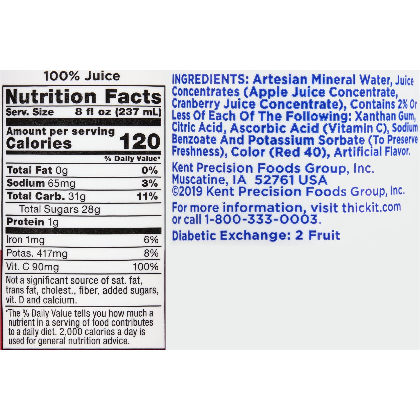 Thick-It® Clear Advantage® Nectar Consistency Cranberry Thickened Beverage B459-L9044