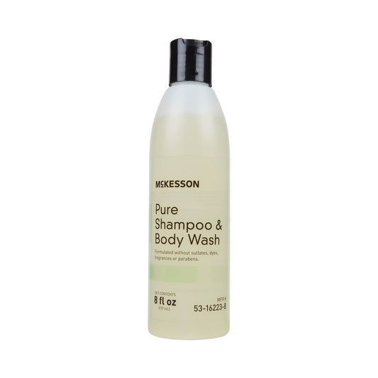 Shampoo and Body Wash McKesson Pure 8 oz. Flip Top Bottle Unscented - 53-16223-8