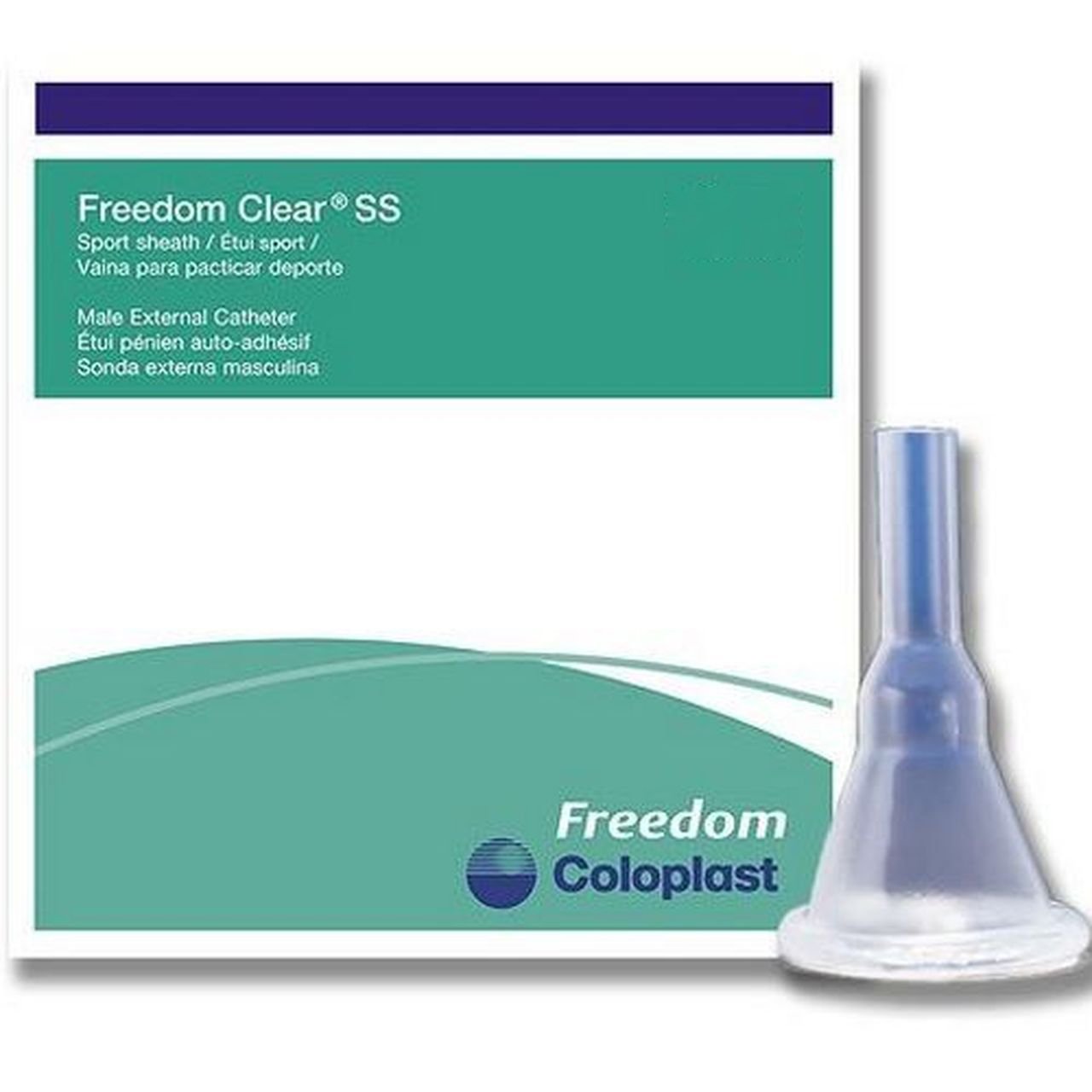 Male External Catheter Freedom Clear® SS Self-Adhesive Seal Silicone Large - 5410