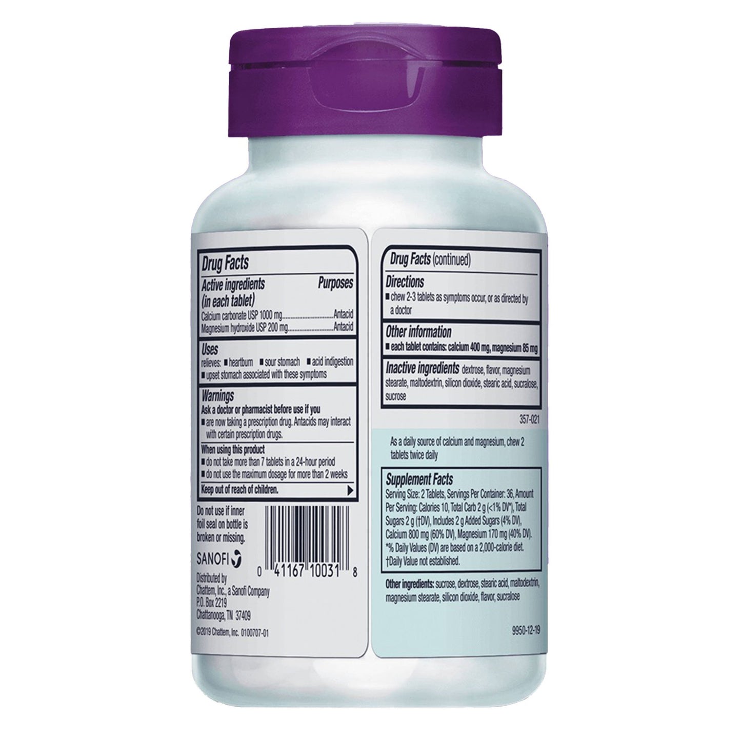 Rolaids® Ultra-Strength Calcium Carbonate / Magnesium Hydroxide, Mint Flavor 72011200453