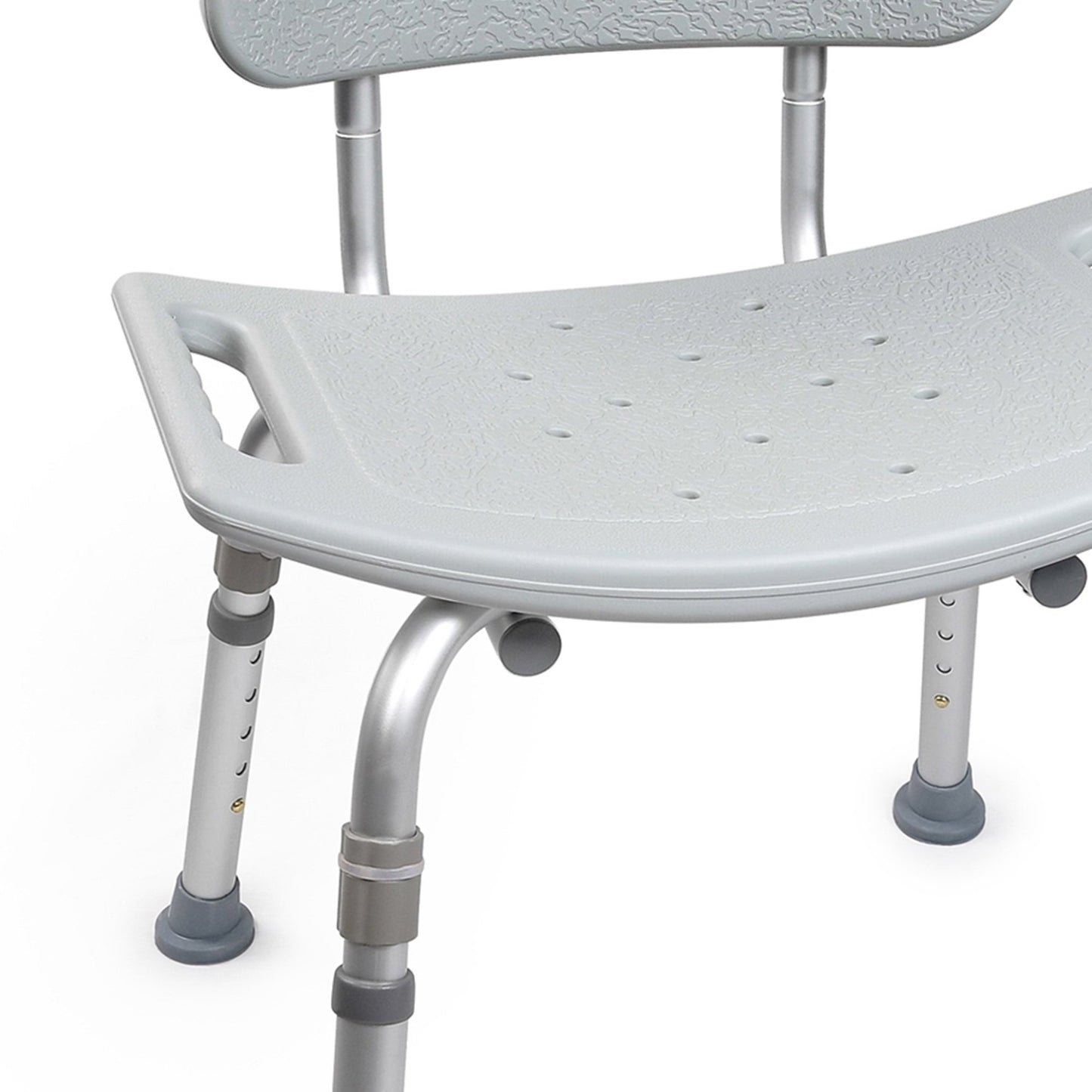 McKesson Removable Back Aluminum Bath Bench, 15½ – 19½ Inch, Gray 146-12202KD-4