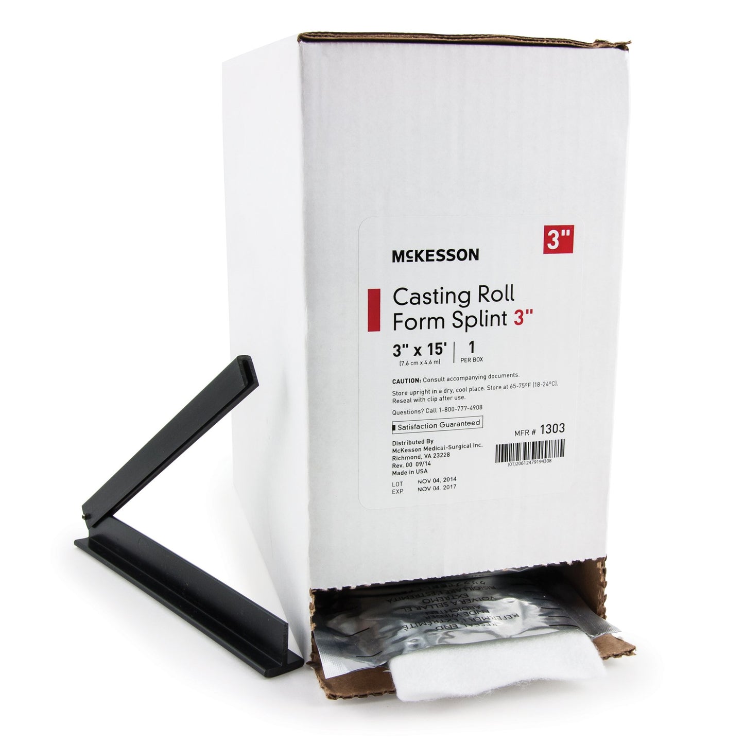 McKesson White Casting Roll Form Splints, 3 Inch x 5 Yard 1303