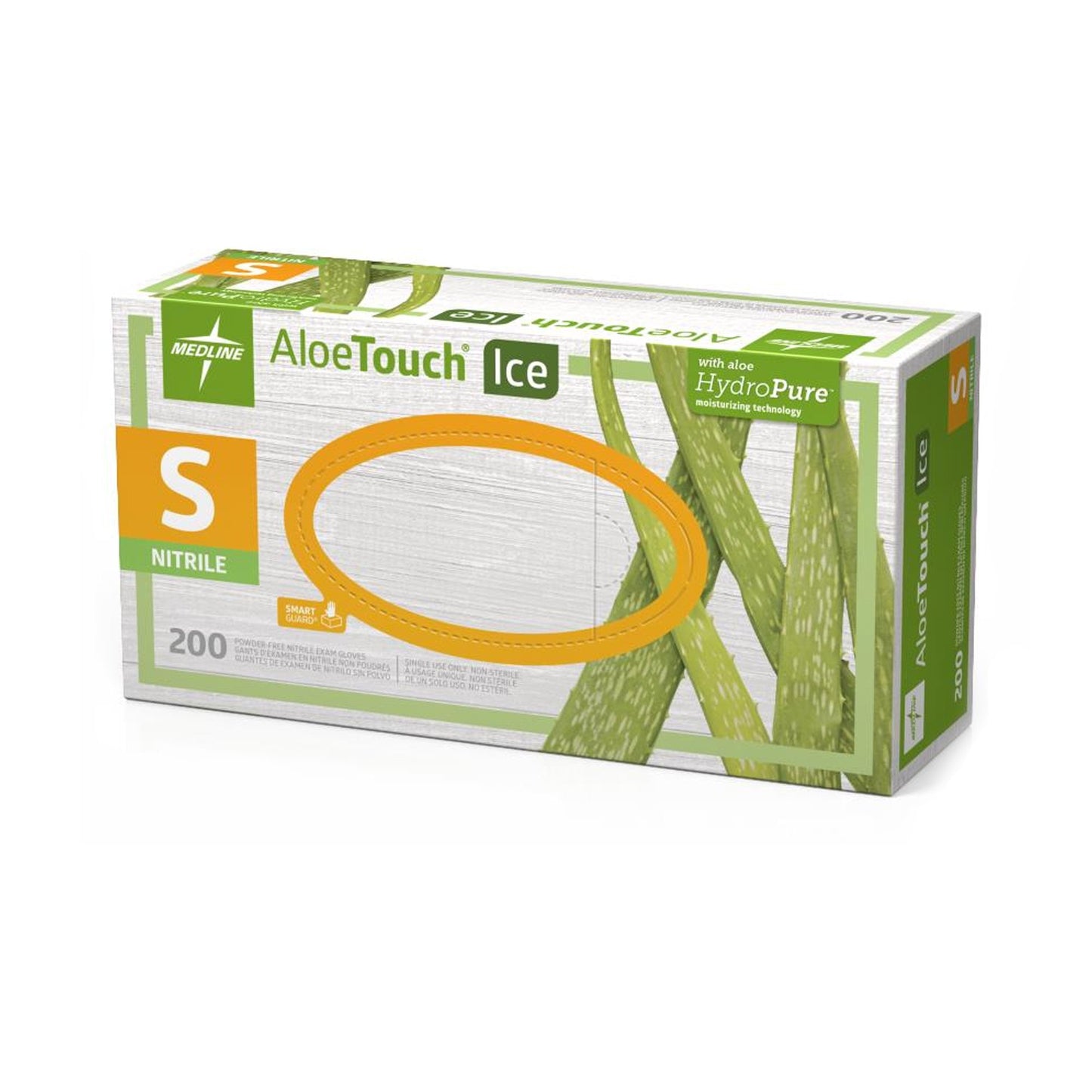 Aloetouch® Ice™ Nitrile Exam Glove, Small, Green MDS195284