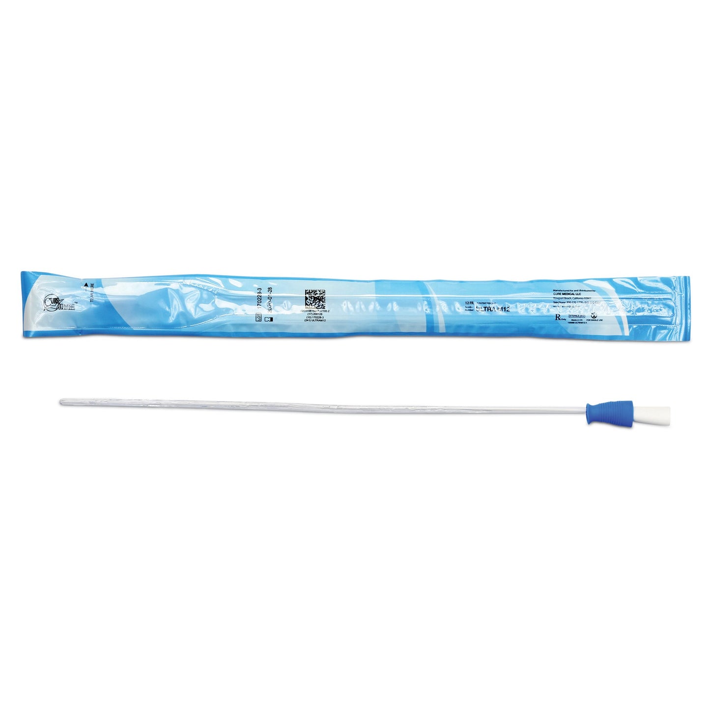 Cure Medical Cure Ultra Urethral Catheter, 12 Fr., Male, Straight ULTRA M12, 1 Each