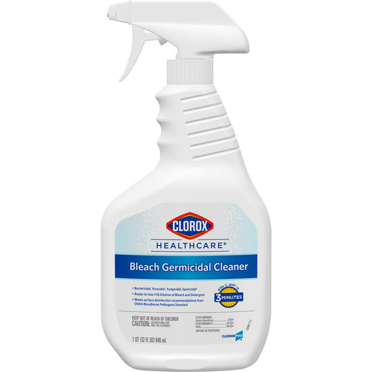 Surface Disinfectant Cleaner Clorox Healthcare® Bleach Germicidal Trigger Spray Liquid 32 oz. Bottle Fruity Floral Bleach Scent NonSterile - 68970