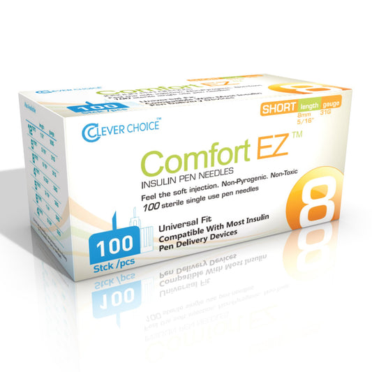 Comfort EZ™ Standard Insulin Pen Needle, 31 Gauge, 8 mm Length 31G8