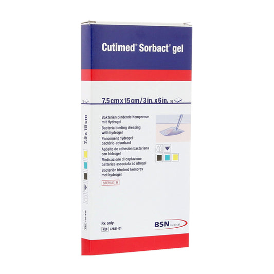 Hydrogel Wound Dressing Cutimed® Sorbact® Sheet 3 X 6 Inch Sterile - 7261113
