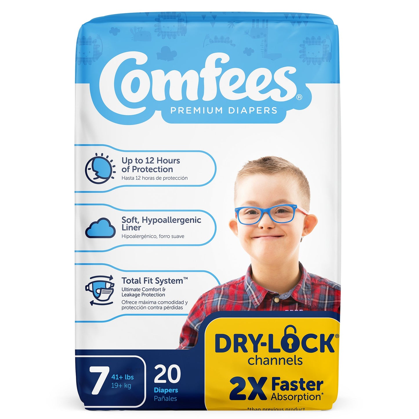 Attends Comfees Premium Baby Diapers, Moderate-Absorbent, Size 7 CMF-7