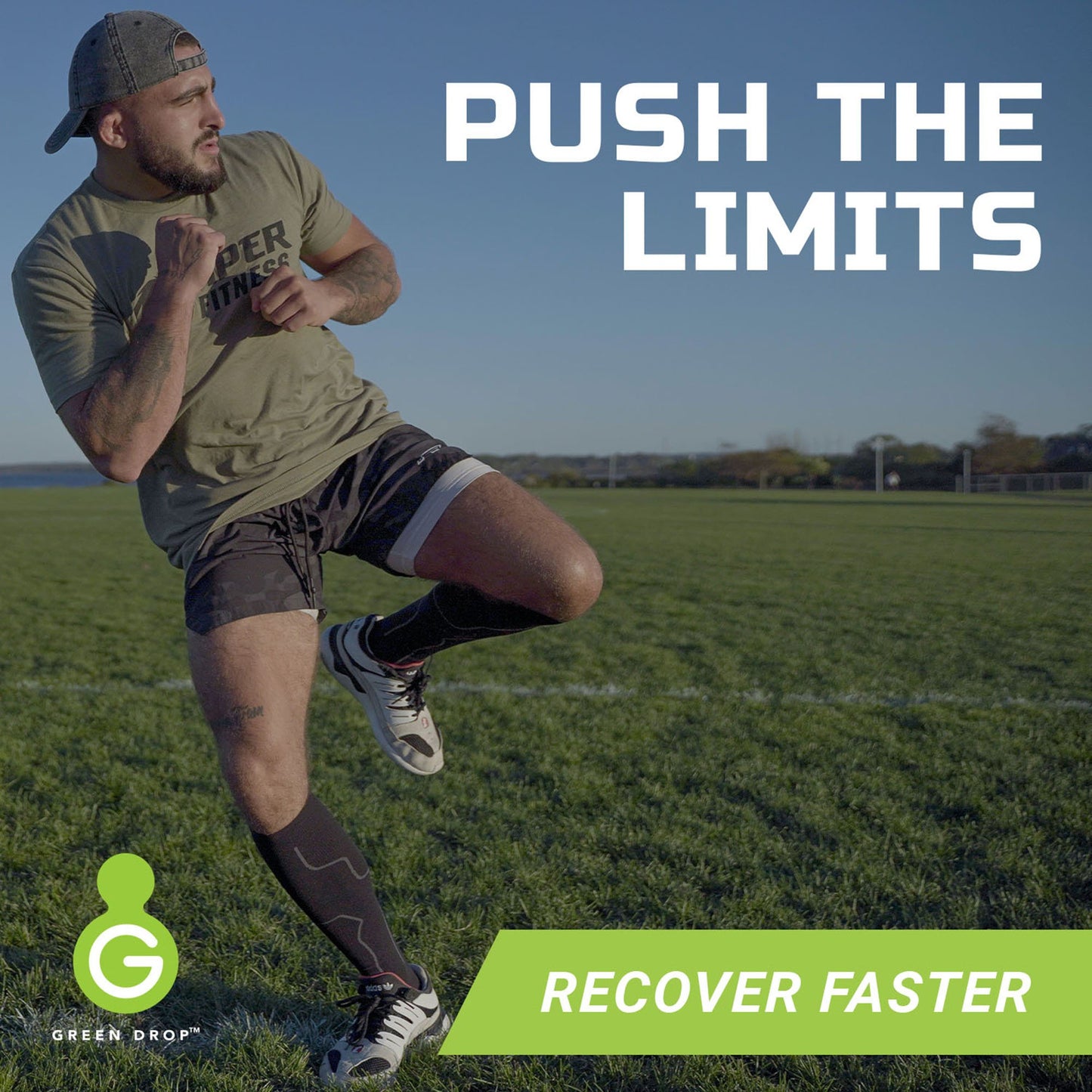 Green Drop™ Compression Socks – Medical-Grade Infused Support, L/XL SOX-1455