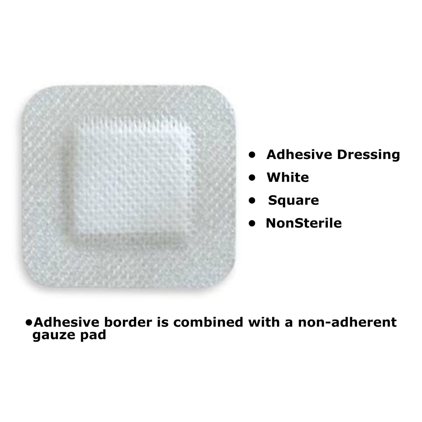 McKesson Adhesive Dressing, 4 x 4 Inch 16-89244