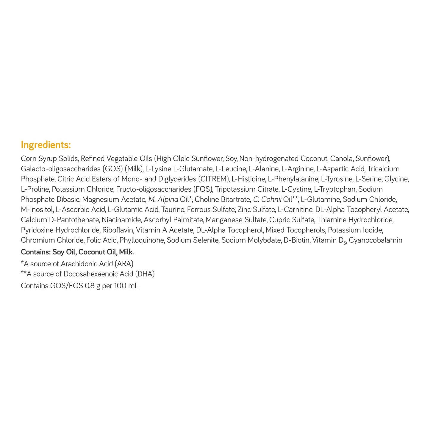 MMA/PA Anamix® Early Years Amino Acid–Based, Methionine-, Threonine-Free Formula 90215