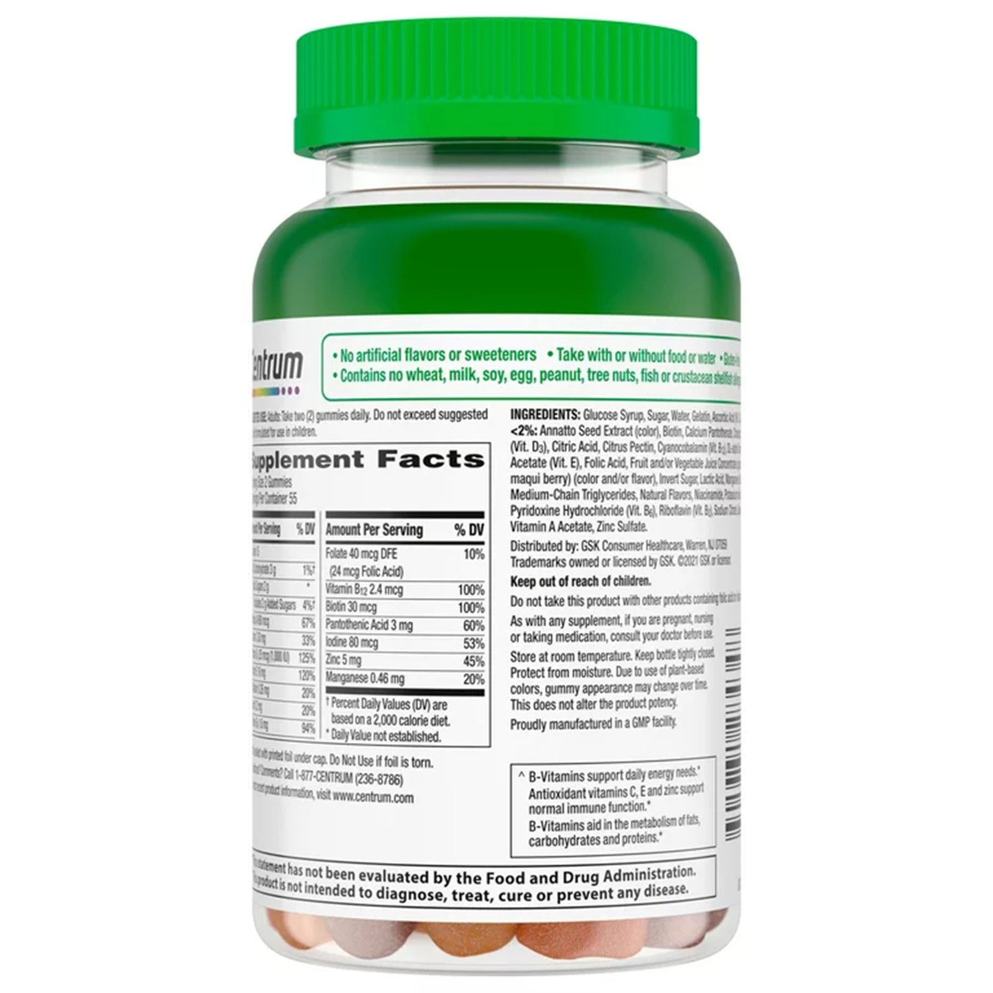 Centrum MultiGummies Adults Assorted Natural Fruit Flavors 30573128434