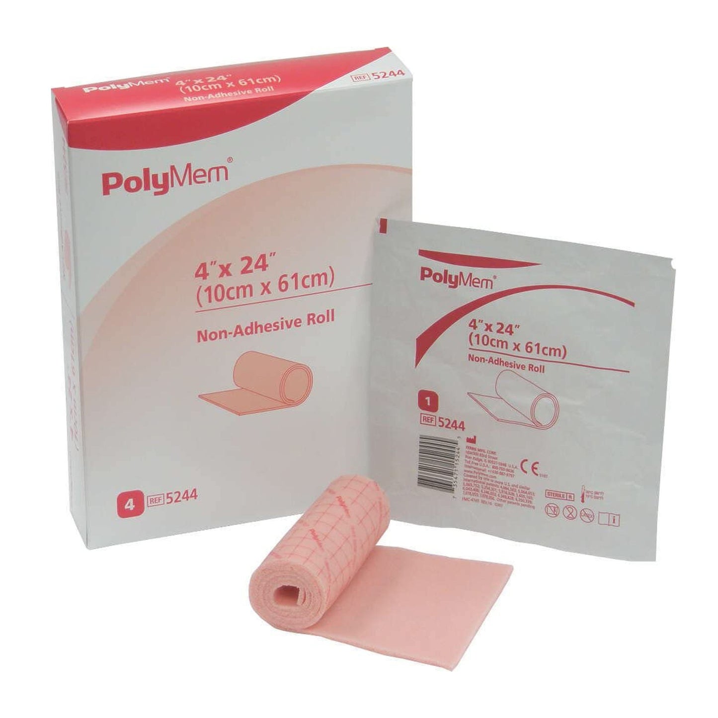 Foam Dressing PolyMem® 4 X 24 Inch Without Border Film Backing Nonadhesive Roll Sterile - 5244