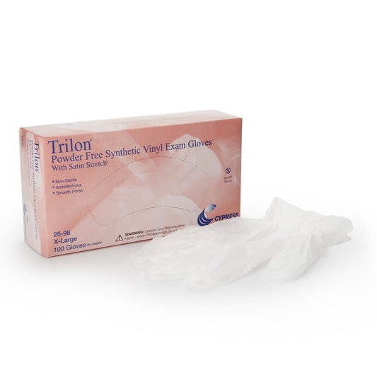 Exam Glove Trilon® X-Large NonSterile Vinyl Standard Cuff Length Smooth Clear Not Rated WITH PROP. 65 WARNING - 25-98