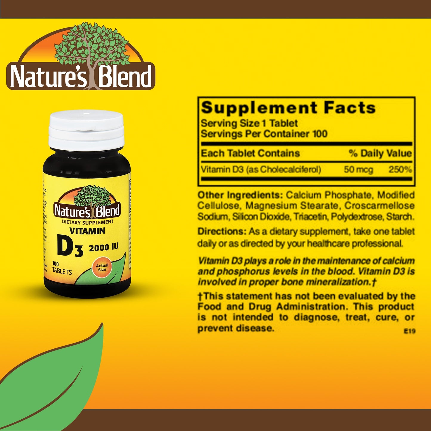 Nature's Blend Vitamin D-3 Supplement 54629041120