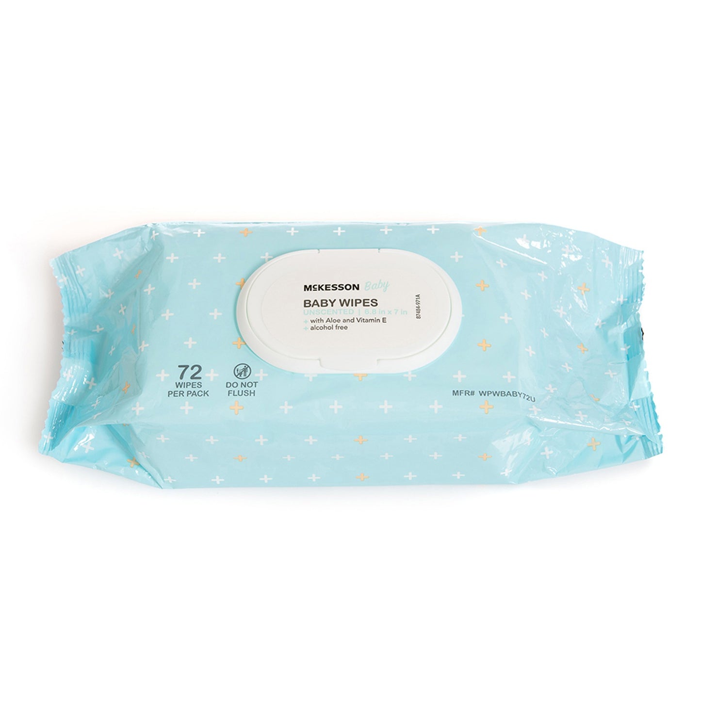 McKesson Unscented Baby Wipe, Soft Pack WPWBABY72U