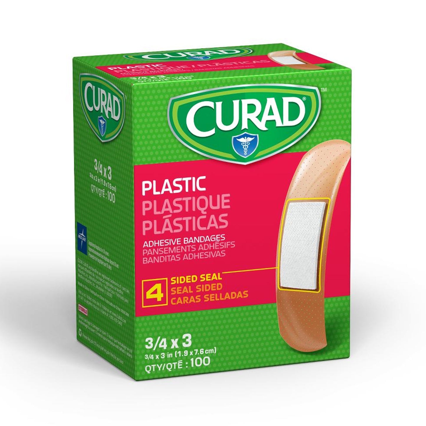 Adhesive Strip Curad® 3/4 X 3 Inch Plastic Rectangle Tan Sterile - NON25500
