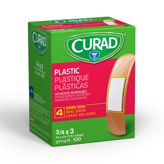 Adhesive Strip Curad® 3/4 X 3 Inch Plastic Rectangle Tan Sterile - NON25500