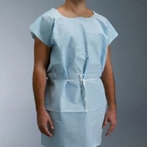 Graham Medical Products Graham Medical Products Patient Exam Gown, Medium/Large, Blue 70231N, Case of 50