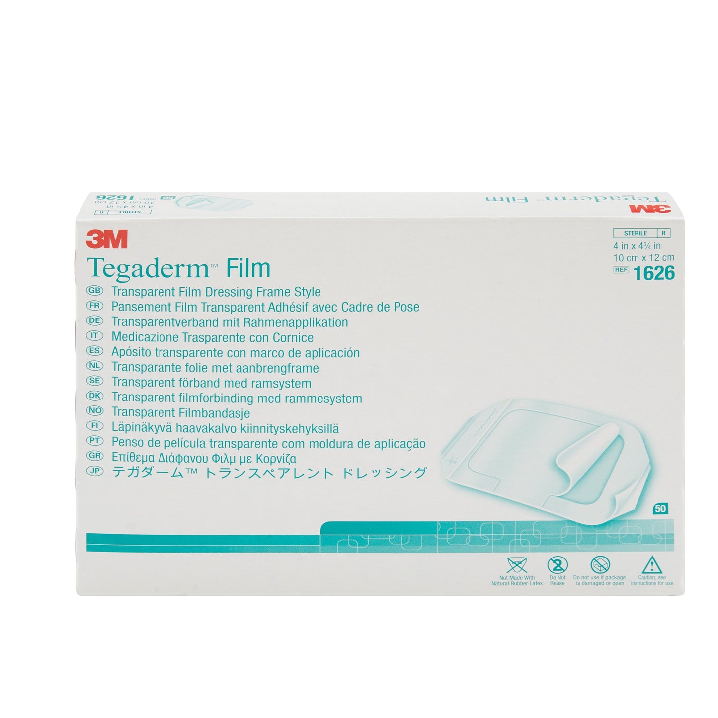 3M™ Tegaderm Transparent Film Dressing, 4 x 4-3/4 Inch 1626