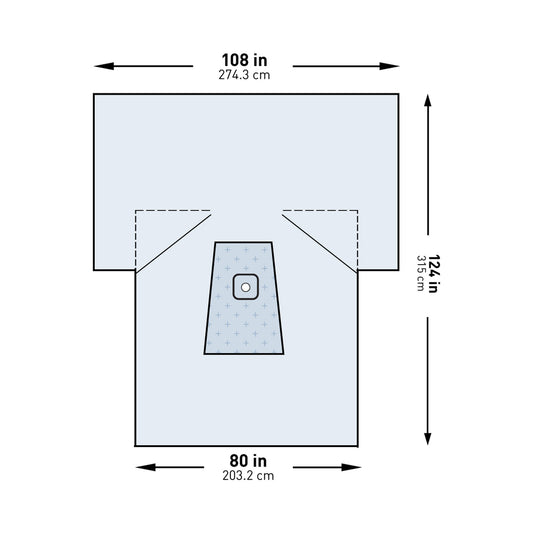 Orthopedic Drape McKesson Lower Extremity Drape 108 W X 80 W X 124 L Inch Sterile - 183-I80-09158G-S