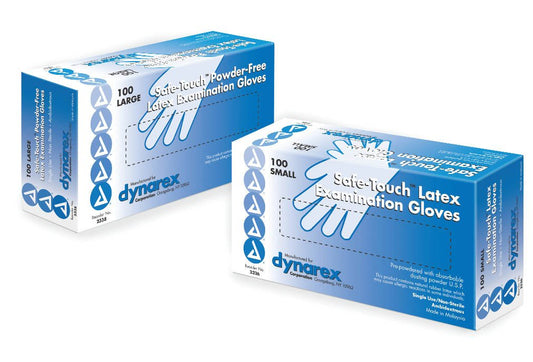 Exam Glove Safe-Touch™ Medium NonSterile Latex Standard Cuff Length Textured Fingertips Ivory Not Rated - 2337