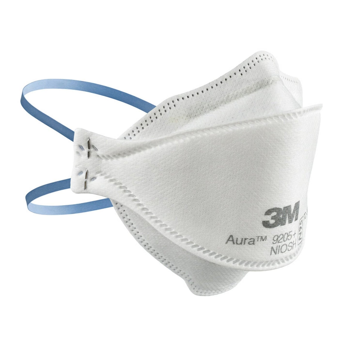 Particulate Respirator Mask 3M™ Aura™ Industrial N95 Not Rated Elastic Strap One Size Fits Most 9205+