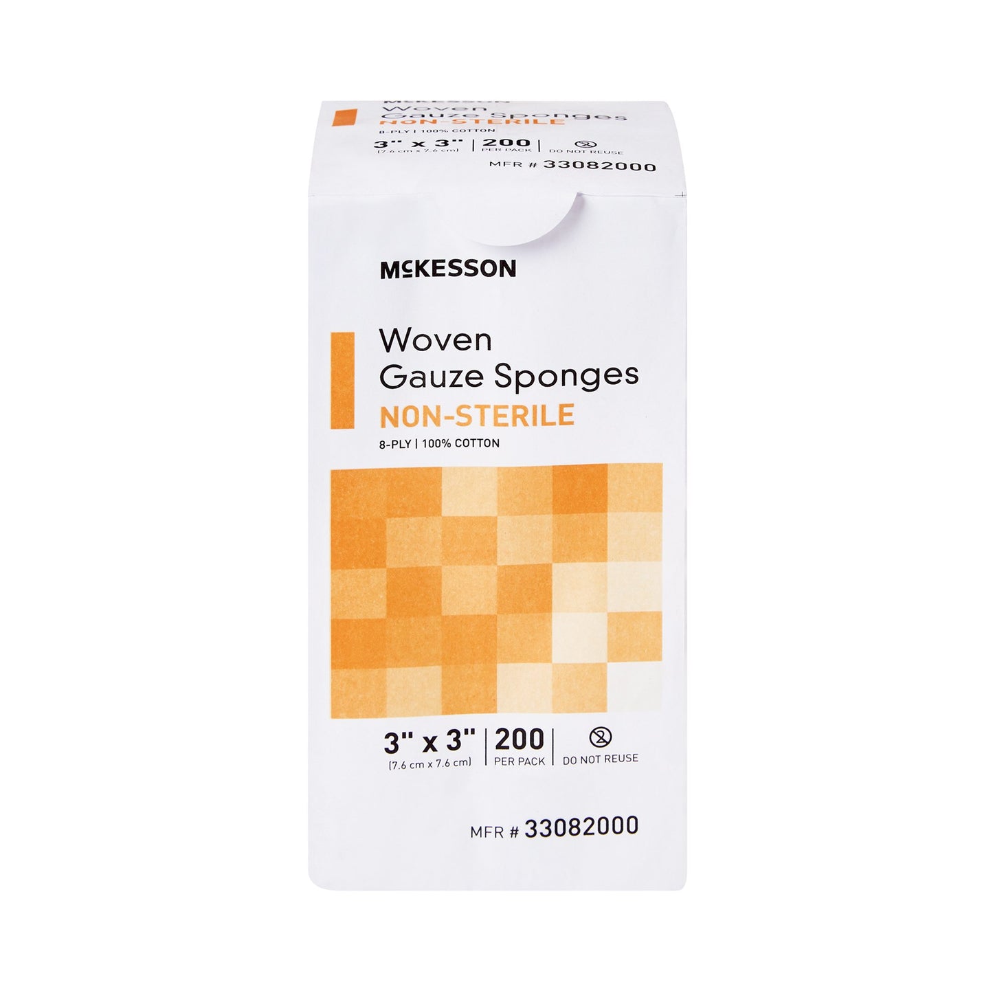 McKesson Gauze Sponge, 3 x 3 Inch, 8-Ply 33082000