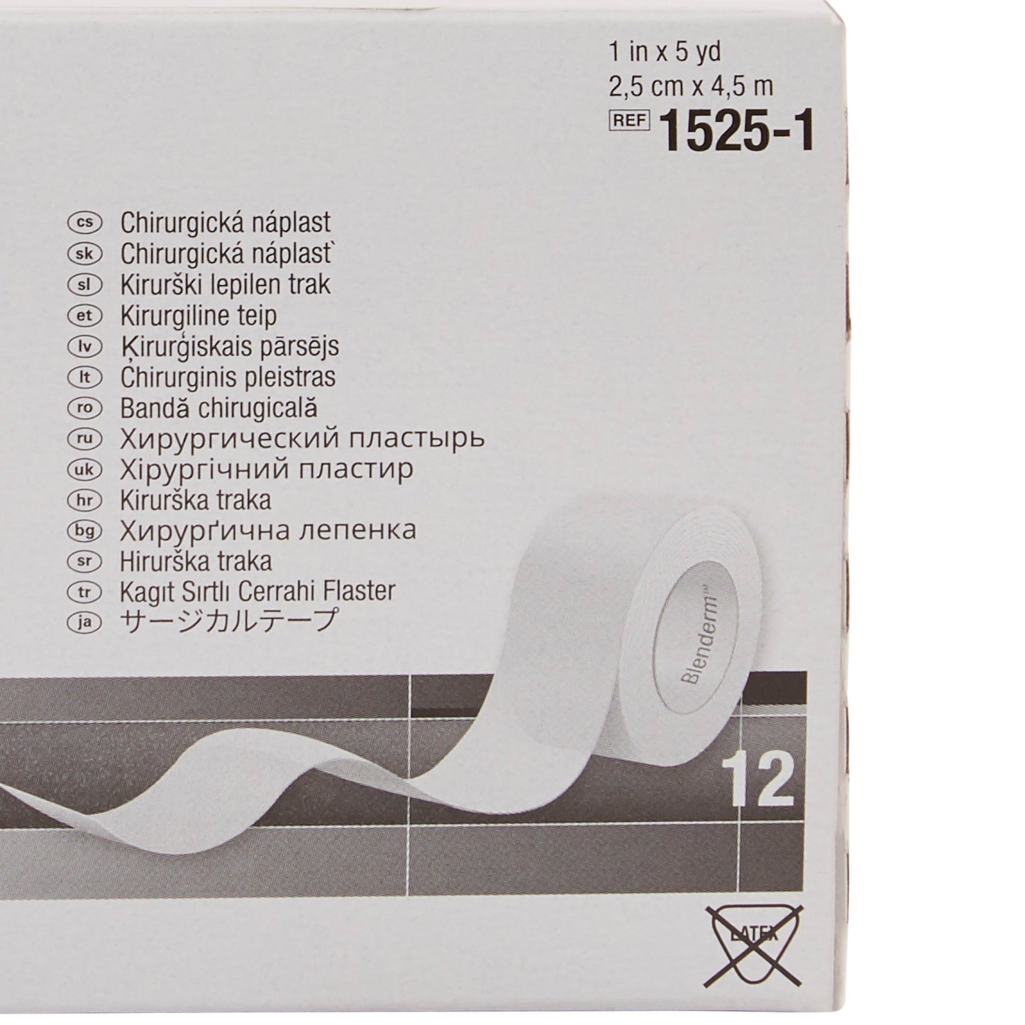 3M™ Blenderm™ Plastic Medical Tape, 1 Inch x 5 Yard, Transparent 1525-1