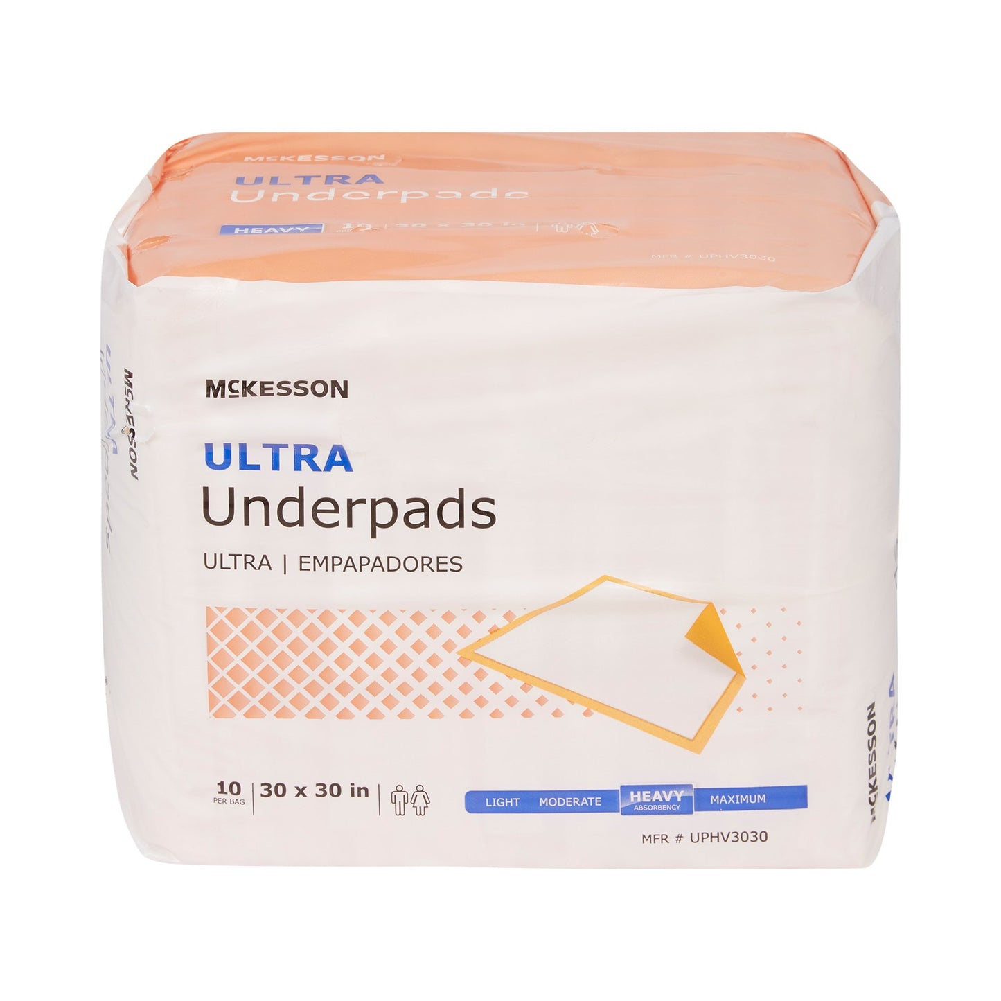 McKesson Ultra Heavy Absorbency Underpad, 30 x 30 Inch UPHV3030