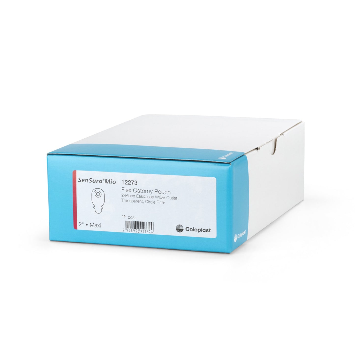SenSura® Mio Flex 2-Piece Transparent Ostomy Pouch, Red Match 12273