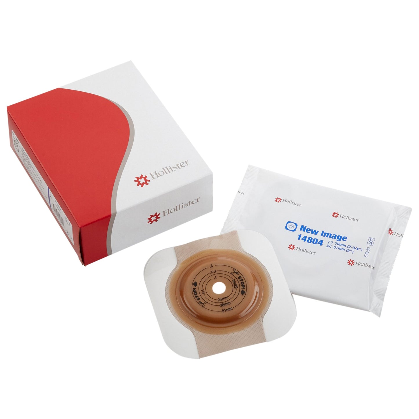 Ostomy Barrier FlexTend™ Trim to Fit, Extended Wear Adhesive Tape 70 mm Flange Blue Code System Hydrocolloid Up to 2 Inch Opening - 14804