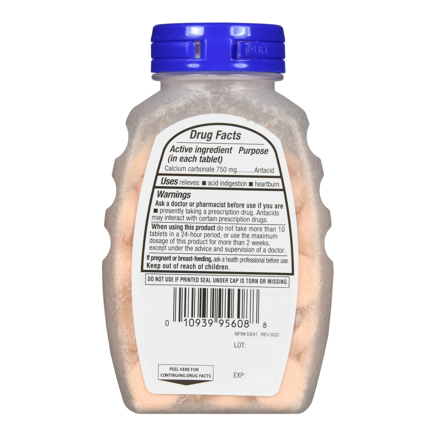 Foster & Thrive™ Extra Strength Antacid Calcium Carbonate Chewable Tablet Orange 70677107901