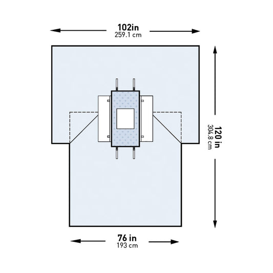 McKesson Brand McKesson Sterile Laparotomy Abdominal Drape, 102 W x 76 W x 120 L Inch 183-I80-05155G-S, Pack of 1