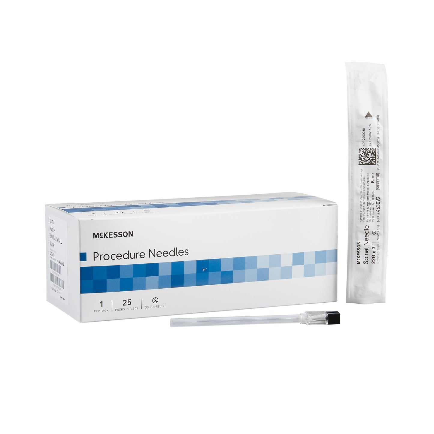 Spinal Needle McKesson Quincke Style 22 Gauge 3 Inch Sterile - 4630V2