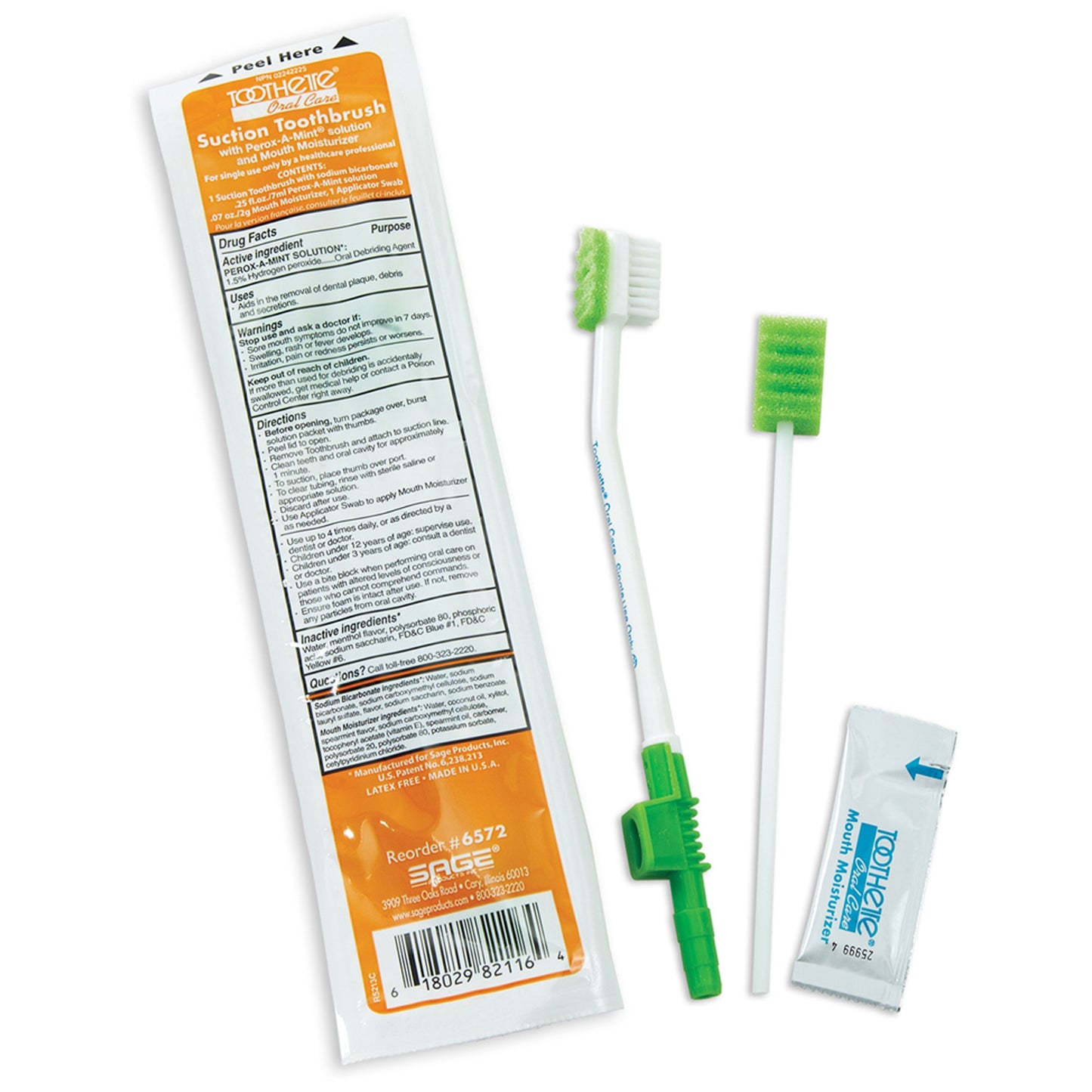 Sage Products Toothette Suction Toothbrush Kit 6572, 1 Each