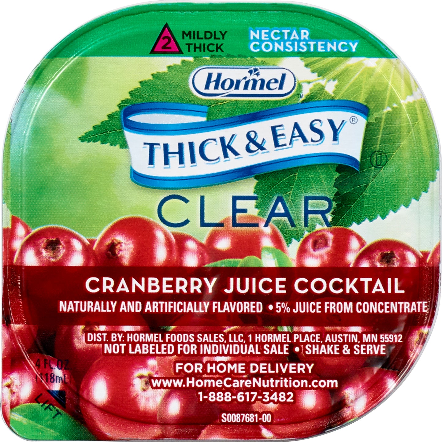 Thick & Easy® Nectar Consistency Cranberry Juice Cocktail Thickened Beverage 39705