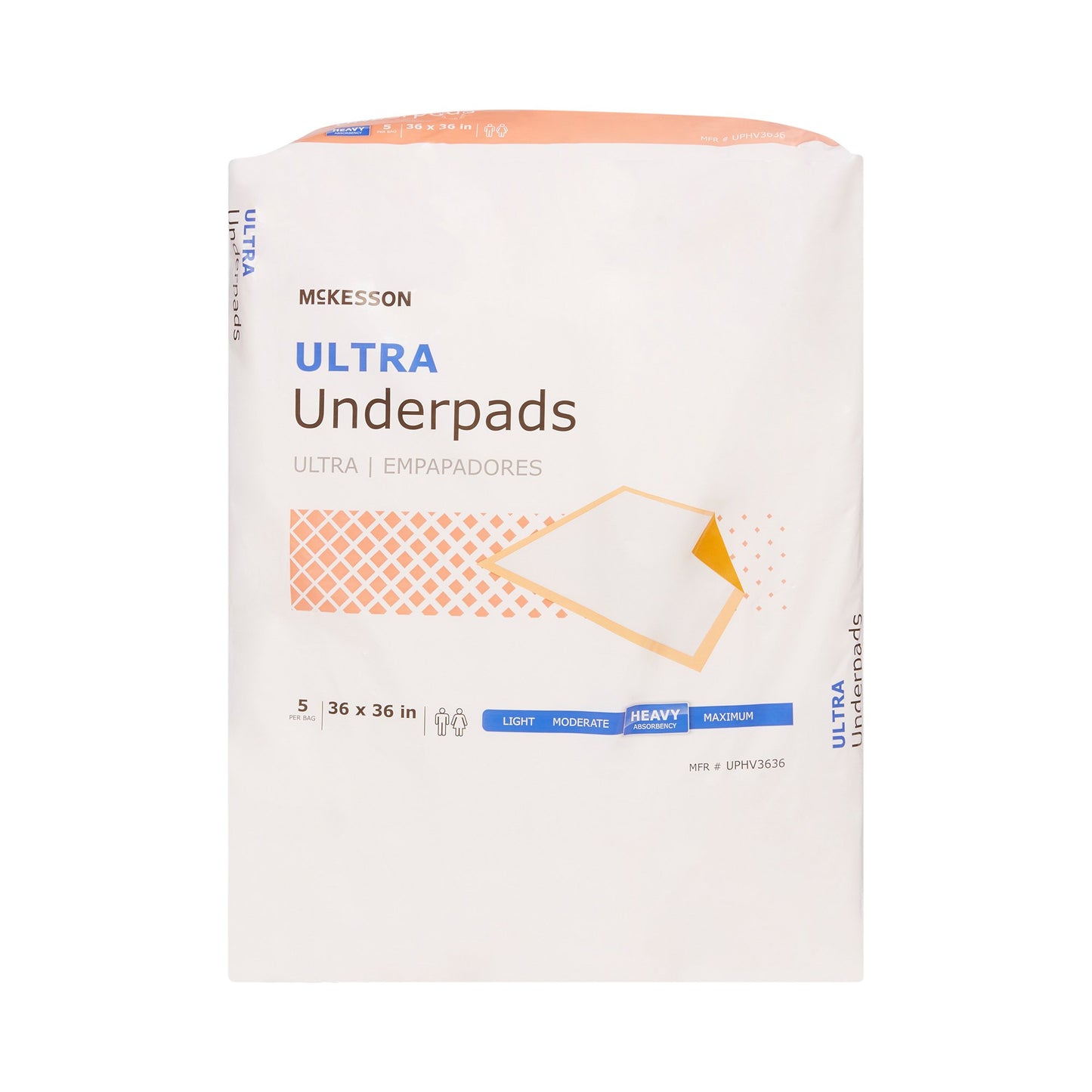 McKesson Ultra Heavy Absorbency Underpad, 36 x 36 Inch UPHV3636